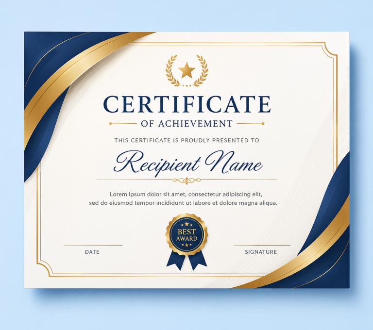 Certificate widget